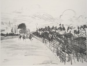 Die Rennen Les Courses, 1865-72, veröffentlicht 1884 von Édouard Manet
