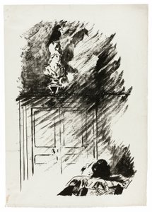 Der Rabe auf der Büste von Pallas ("Auf einer Büste von Pallas sitzend..."), aus Der Rabe (Le Corbeau) von Édouard Manet