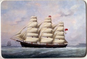 Das Segelboot William Lawrence von Edouard Marie Adam