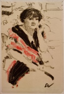 Halbfigur einer sitzenden Frau von Edouard Vuillard