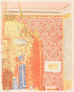Interieur mit rosa Tapete III von Edouard Vuillard