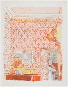 Interieur mit rosa Vorhängen I von Edouard Vuillard