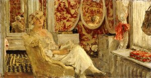 Lucy Hessel im Boudoir auf dem Cezanne-Anwesen, Vaucresson, 1924
