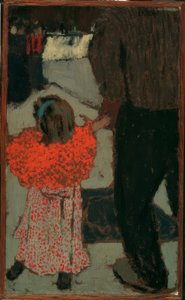 Mädchen mit rotem Schal von Edouard Vuillard