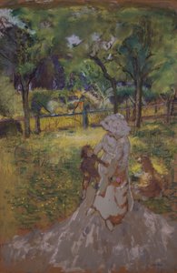 Mutter und Kind im Garten, Morgen im Obstgarten, 1909-1911 von Edouard Vuillard