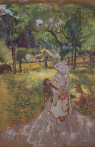 Mutter und Kind im Garten von Edouard Vuillard