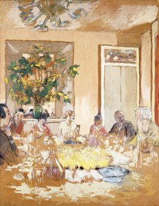 Das Esszimmer im Schloss Clayes, 1938