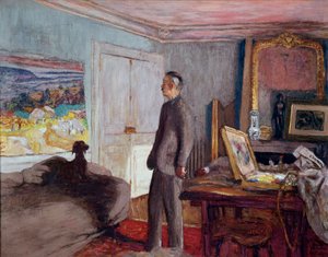 Der Maler Pierre Bonnard (1867-1947) zu Hause von Edouard Vuillard