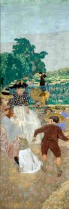 Die öffentlichen Gärten: Die Krankenschwestern (links) (Detail des Triptychons)