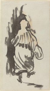 Gehende Figur von hinten gesehen