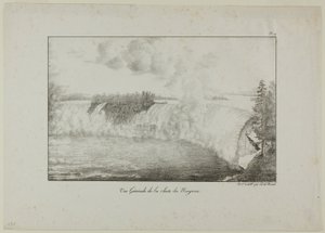 Ansicht der Niagarafälle von Edouard de Montule