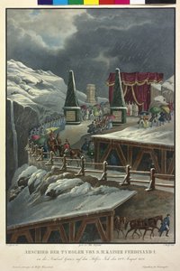 Abschied der Tiroler von Kaiser Ferdinand I. am 22. August 1838 von Eduard Gurk