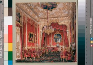 Interieur des Winterpalastes: Das Boudoir von Kaiserin Maria Alexandrowna von Eduard Hau