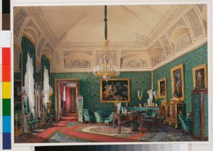 Interieurs des Winterpalastes - Das kleine Arbeitszimmer der Großfürstin Maria Nikolajewna von Eduard Hau