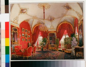 Interieurs des Winterpalastes: Das vierte reservierte Apartment - Das Eckzimmer von Eduard Hau