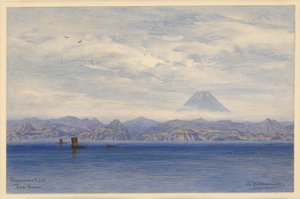 Japanische Küste mit dem Fuji-Yama von Eduard Hildebrandt