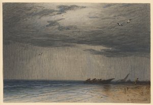 Unwetter an der Küste von Ceylon