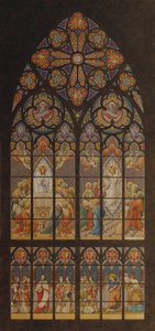Entwurf für ein Glasfenster der Votivkirche in Wien von Eduard Jakob von Steinle