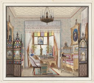 Sitzungszimmer von Kaiserin Alexandra Feodorowna, Cottage Palace, St. Petersburg, Russland