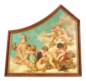 Teil eines Deckengemäldes (Putten-Allegorien) von Eduard Theodor Ritter von Grützner