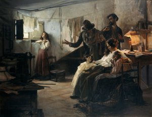 Die Familie des Anarchisten am Tag seiner Hinrichtung von Eduardo Chicharro Aguera