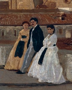 Die Terrasse (Detail) von Eduardo Dalbono