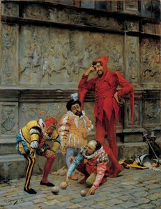 Narren spielen Cochonnet, 1868