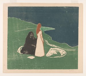 Zwei Frauen am Ufer