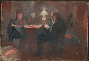 Um die Paraffinlampe von Edvard Munch