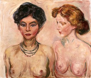 Doppelportrait (Blond und Schwarz) von Edvard Munch