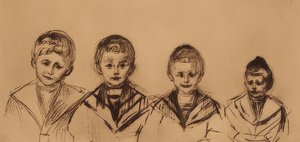 Porträt der vier Knaben Linde von Edvard Munch