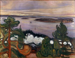 Der Rauch des Zuges von Edvard Munch