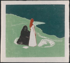 Zwei Frauen am Ufer