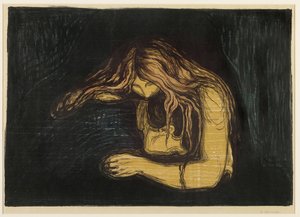 Vampir, 1895-1902 von Edvard Munch