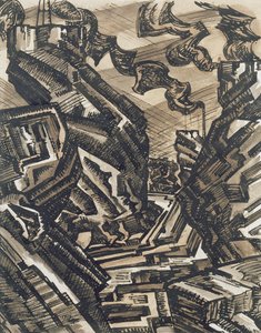 Zeichnung aus dem Black Country: Stahlwerke von Edward Alexander Wadsworth