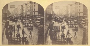 Broadway an einem Regentag, 1859 von Edward Anthony