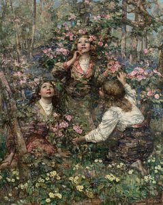 Das Amsellied, ca. 1908 von Edward Atkinson Hornel