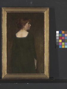 Porträt einer jungen Frau, ca. 1887 von Edward August Bell