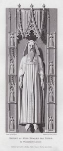 Abbild von König Edward III. in der Westminster Abbey (Gravur)