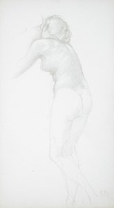 Weiblicher Akt von hinten gesehen von Edward Burne-Jones