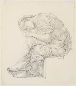 Die Klage - Studie für die Figur rechts von Edward Burne-Jones