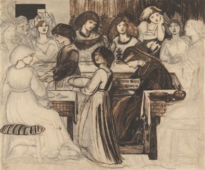Studie für Das Hochzeitsfest von Sir Degrevaunt