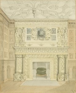 Kaminstück, Great Oak Room, Red Lodge von Edward Cashin