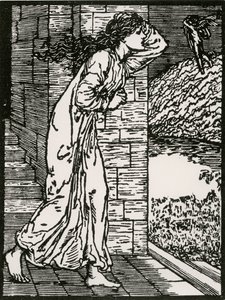 Psyche stürmt aus dem Palast von Edward Coley (after) Burne Jones