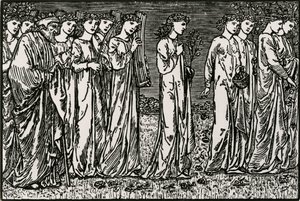 Die Prozession zum Hügel von Edward Coley (after) Burne Jones