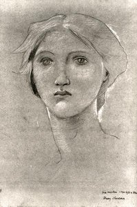 Kopf eines Mädchens, ca. 1893-96 von Edward Coley Burne Jones