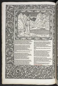 Die Werke von Geoffrey Chaucer, neu gedruckt mit Bildern von Sir Edward Burne-Jones von Edward Coley Burne Jones