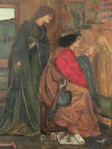Entwurf für ein Paneel aus dem Hochzeitsreise-Schrank von König René, 1851
