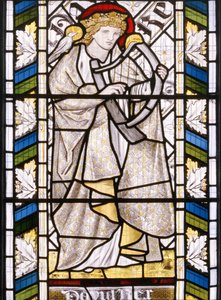 König David (Detail aus dem Ostfenster) von Edward Burne Jones