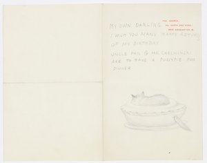 Brief an die Enkelin des Künstlers Angela Thirkell von Edward Burne Jones